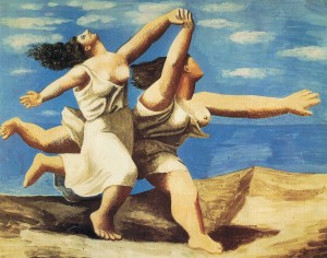 Two women running on the beach - Pablo Picasso